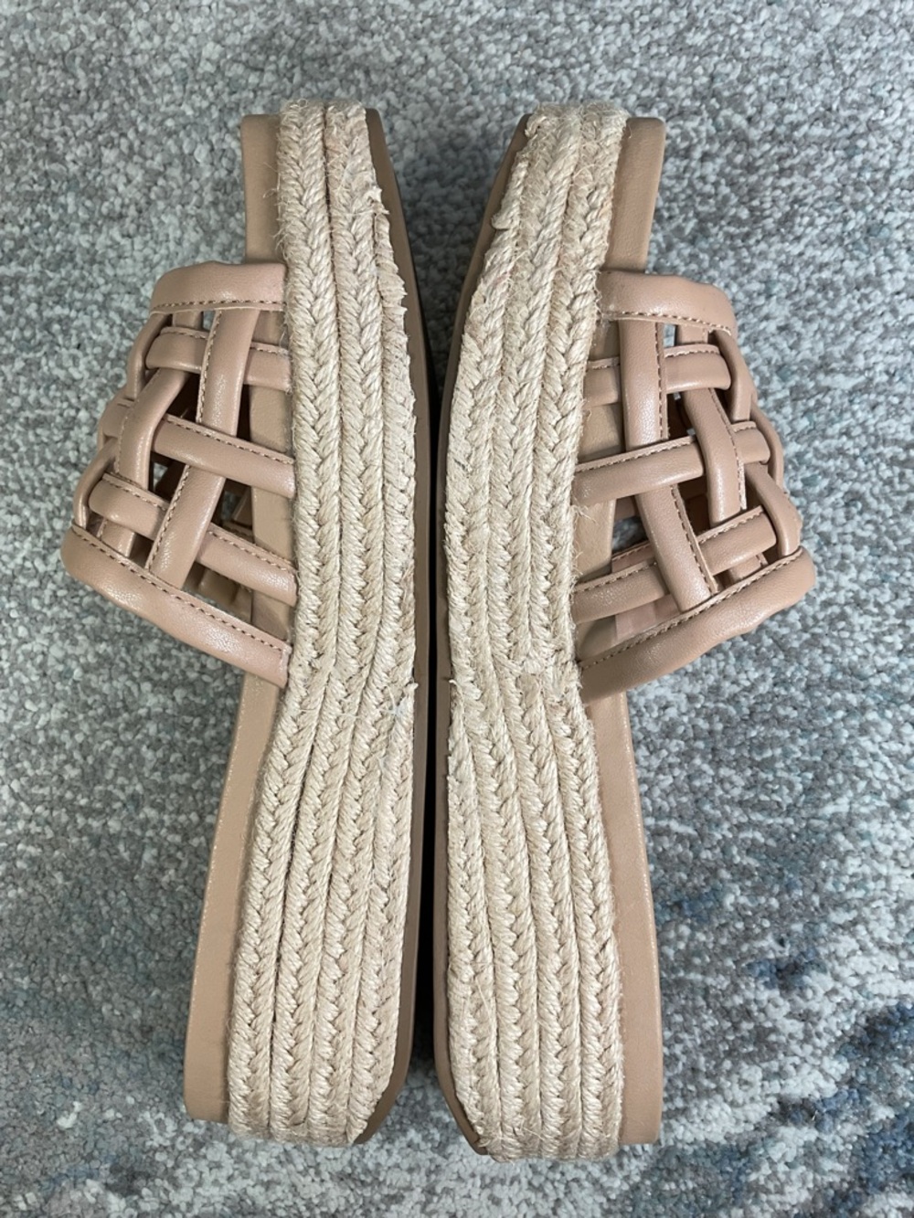 Sun + Stone Jordanaa Tan Woven Espadrille Platform Wedge Sandals - Sz. 8.5 (NIB) - Picture 9 of 14